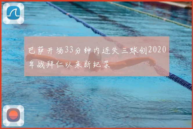 巴萨开场33分钟内连失三球创2020年战拜仁以来新纪录