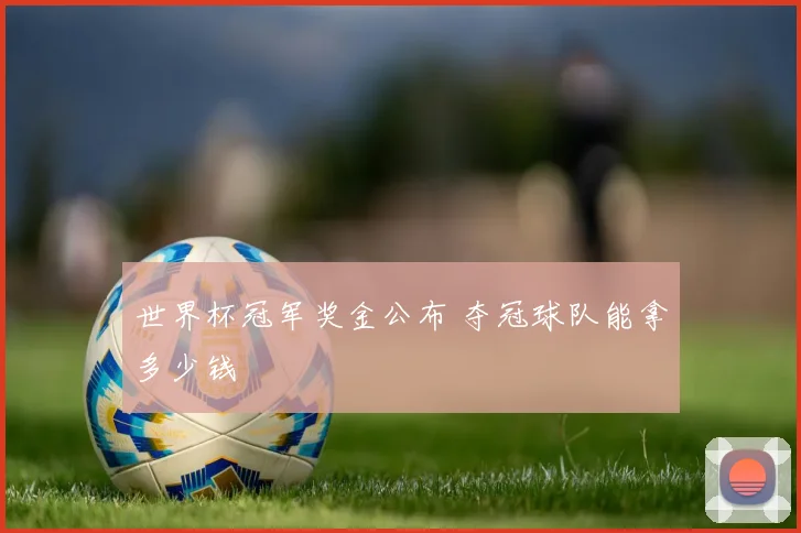 世界杯冠军奖金公布 夺冠球队能拿多少钱